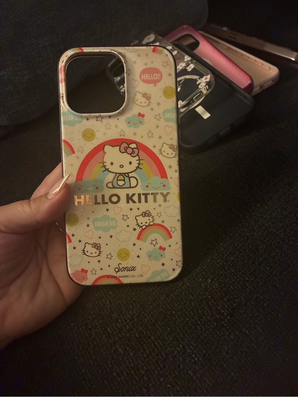 Hello Kitty Multicolor Rainbow Design Phone Case